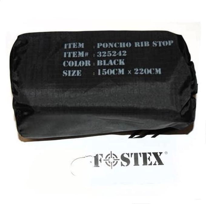 Fostex Poncho Ripstop One Size - Zwart