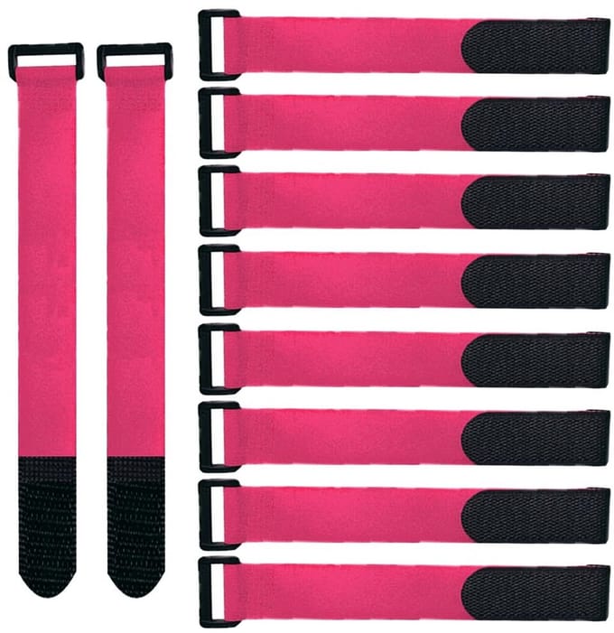 IMstore - Nylon Kabelbinders - Herbruikbare Kabelstrips - Multifunctioneel - Roze - Verstelbare Kabelbinders - Ideaal voor Organisatie - 20 Stuks