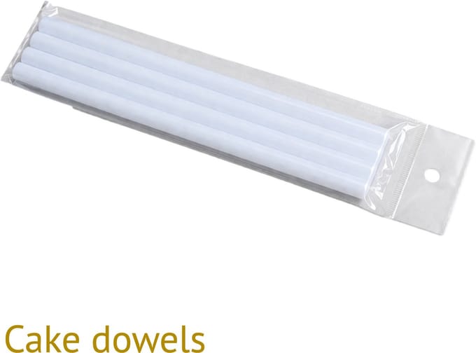 Bakdozen.nl Dowels - Voor Stapeltaarten - 32 cm - Ø 2 cm - 4 Stuks -Dik