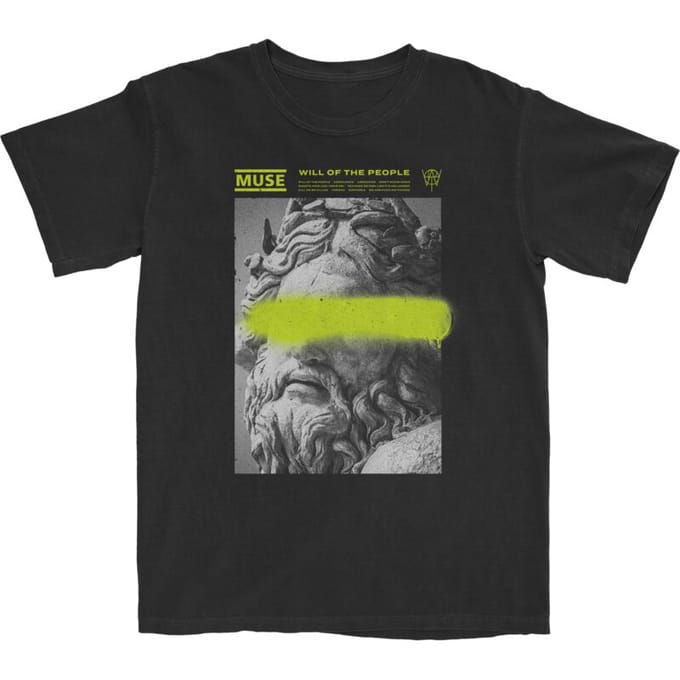 Muse T-shirt - Neon Spray Defaced - S tot XXL - voor Mannen - zwart