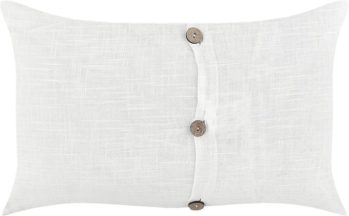 BANORI - Set van 2 sierkussens - Wit - 30 x 50 cm - Linnen