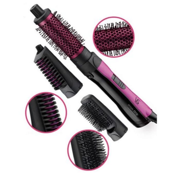 VIDAL SASSOON 3-in-1 borstel met föhn black