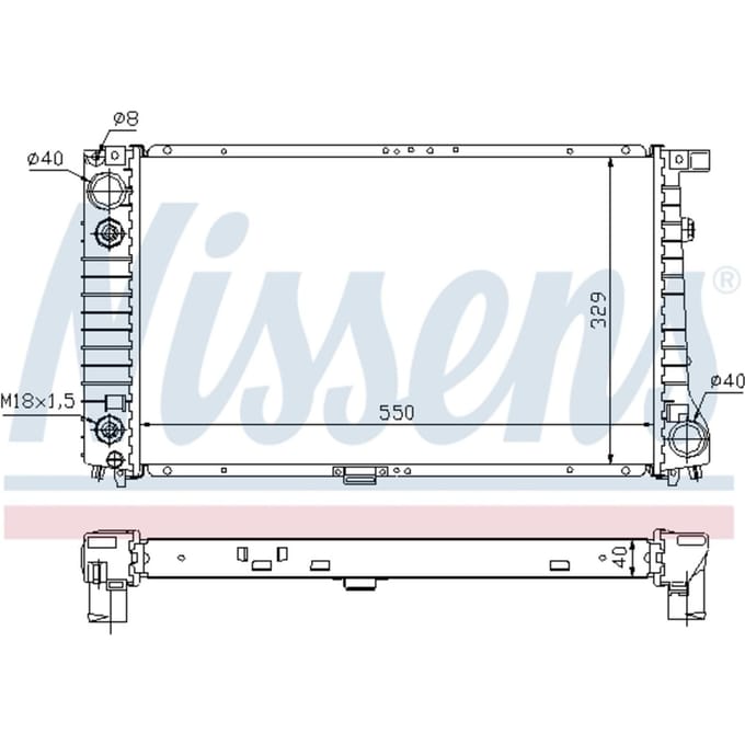 Radiator, motorkoeling NISSENS 60642A