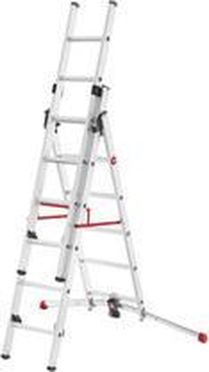 Hailo Alu-Kombileiter ProfiLOT S100, 2 x 6 + 1 x 5 Sprossen