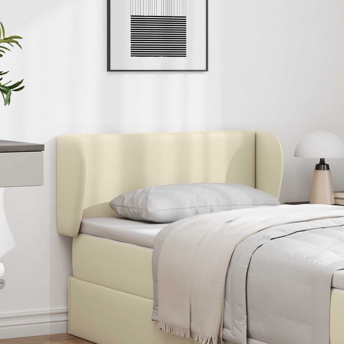 vidaXL - Hoofdbord - oor - Crème - PVC