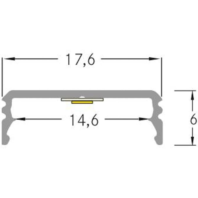 BRUMBERG One LED opbouwprofiel, aluminium, vlak, 2 meter