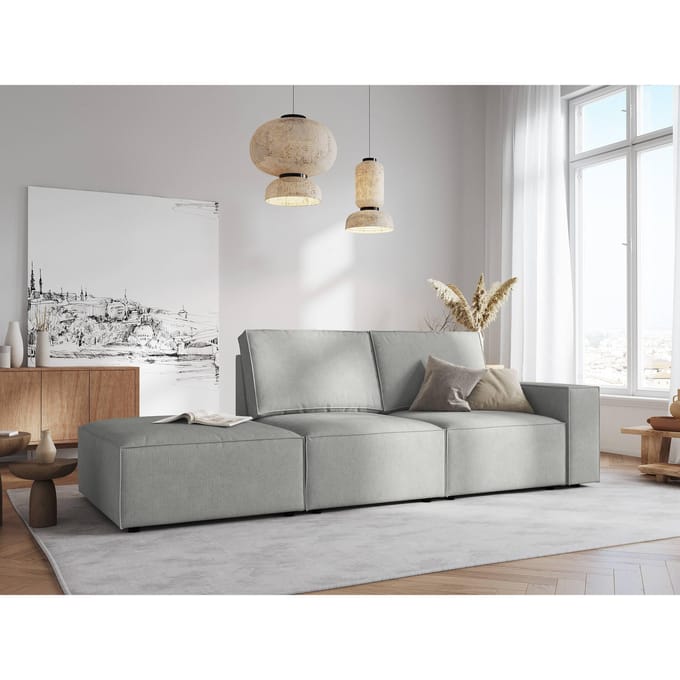 Modulair 3-zitselement Carlo links ribstof | Milo Casa