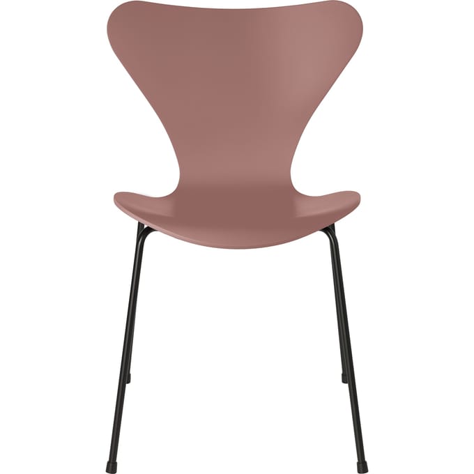 Fritz Hansen Serie 7 3107 Stoel - lak - wild rose - zwart