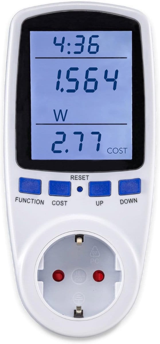 Energiemeter Verbruiksmeter - P1 Meter Stopcontact - Wit