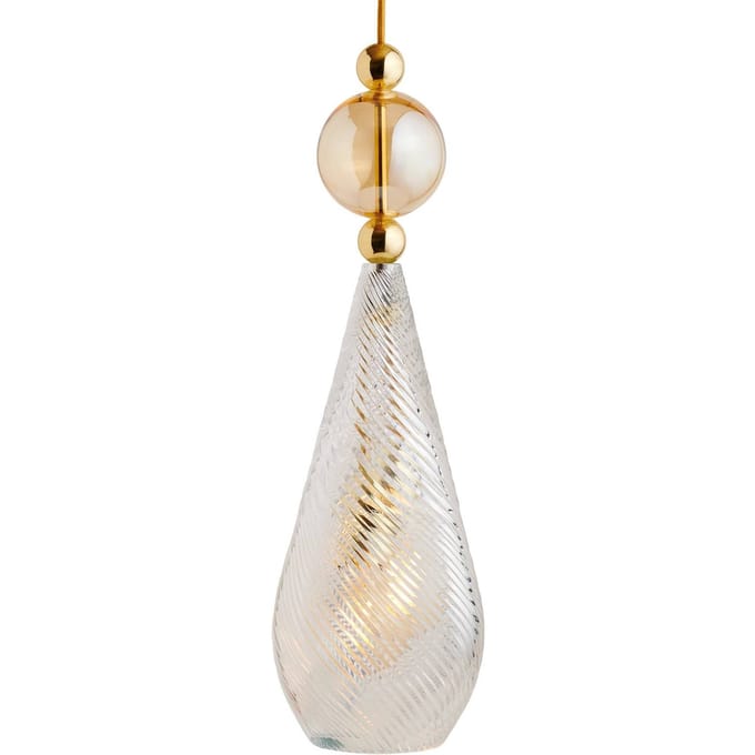 EBB & FLOW Smykke L goud kristal swirl goud-rook