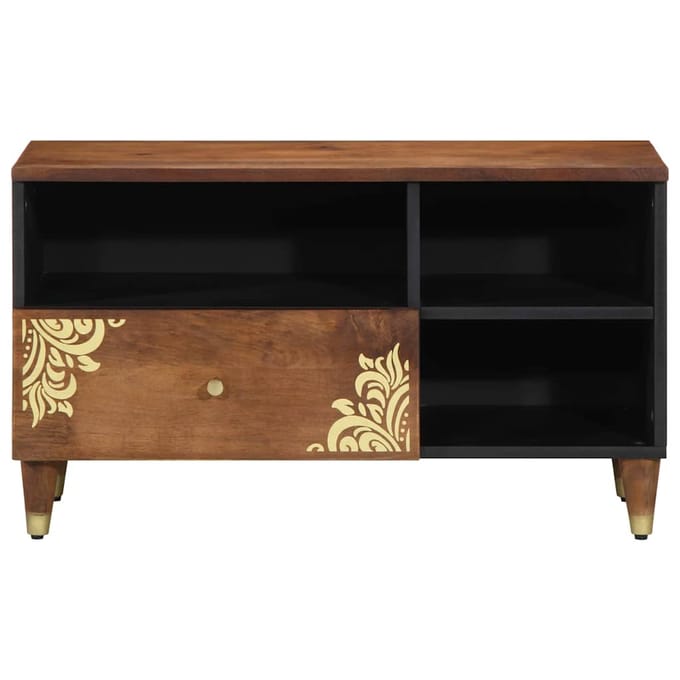 vidaXL - TV - Kast - Honing - bruin - 80 - x - 33 - x - 46 - cm - Massief - Mango - Hout