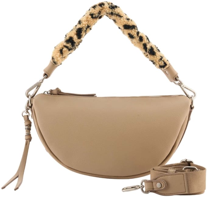 FREDsBRUDER schoudertas Wildly Touch Crossbag Warm Taupe beige
