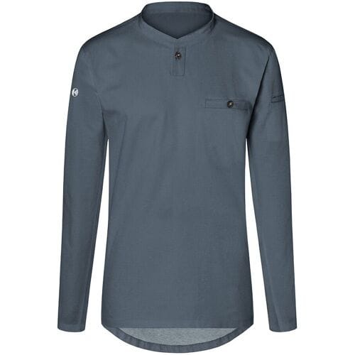 (6 stuks) KARLOWSKY Lange Mouw Heren Werkshirt Performance - Antraciet - maat: M Grijs