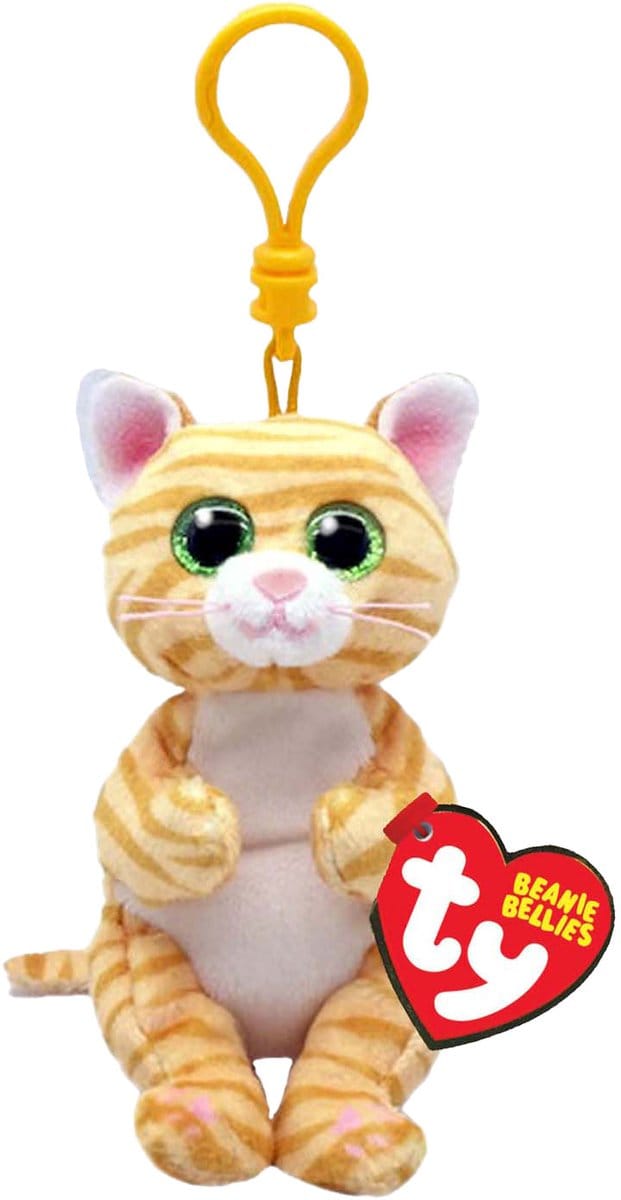 TY Beanie Babies Bellies Clip Knuffel Kat Mango 10 cm