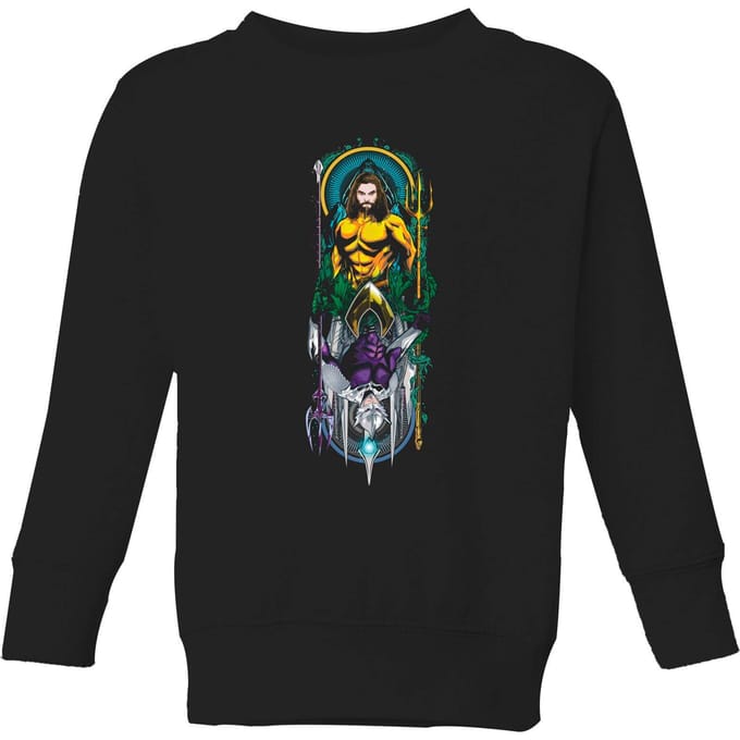 Aquaman and Ocean Master kindertrui - Zwart - 122/128 (7-8 jaar)