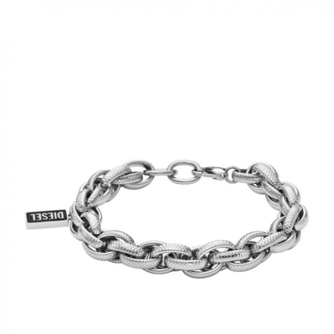 Diesel DX1514040 Unisex Armband - Zilverkleurig
