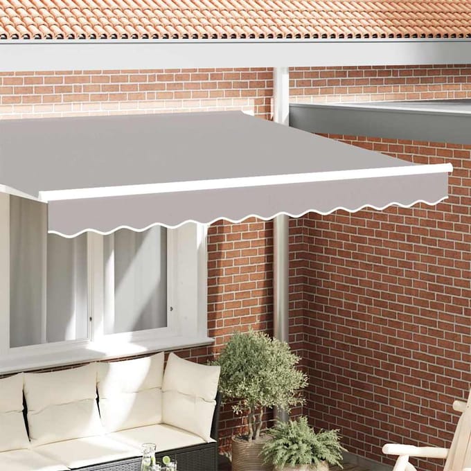 vidaXL - Vervangvolant - voor - zonnescherm - voor - 3 - m - Lichtgrijs - Polyester