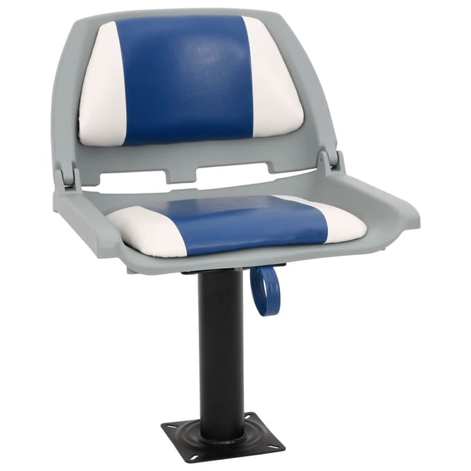 vidaXL - 2-delige - Bootstoelenset - inklapbaar - 48x51x41 - cm - blauw - en - wit