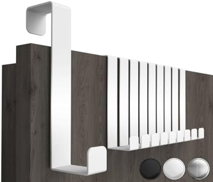 PromoHome Deurhaak Set - 10 Multifunctionele Haken zonder Boren - Wit