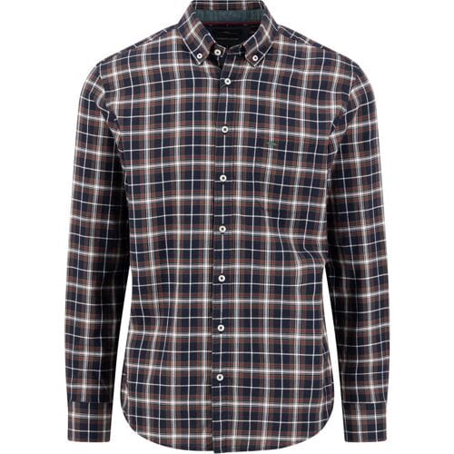 Fynch-Hatton Overhemd Iconic Check Button-Down Navy / male