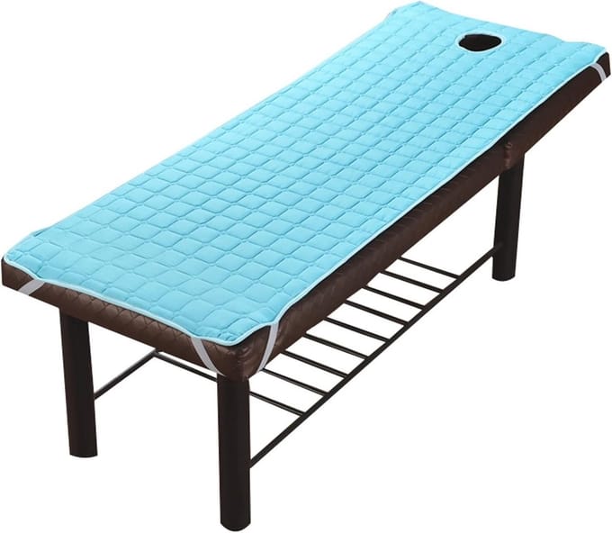 Comfortabele Bedcovers met Ademopening voor Schoonheid en Massagebehandelingen - 190x70cm - Blauw, Polyester en Elastisch Rubber