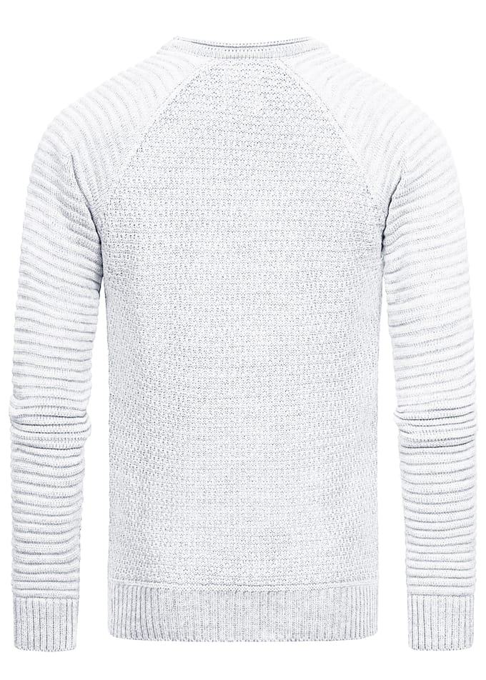 Zware biker Chunky trui met ronde hals