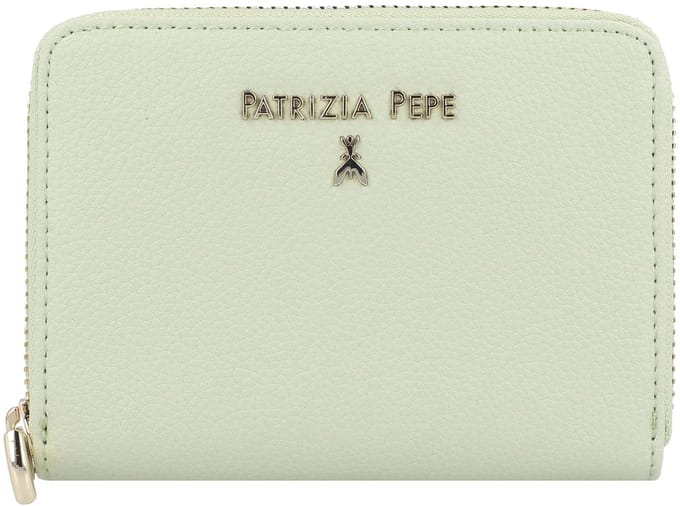 Patrizia Pepe Lederen portefeuille 12 cm - Dames - Horizontaal - soft green