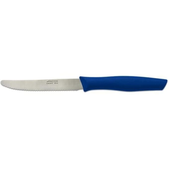 Couteau de table Arcos Nova 188823 en acier inoxydable Nitrum et manche en polypropylène, lame bleue de 11 cm avec couvercle et