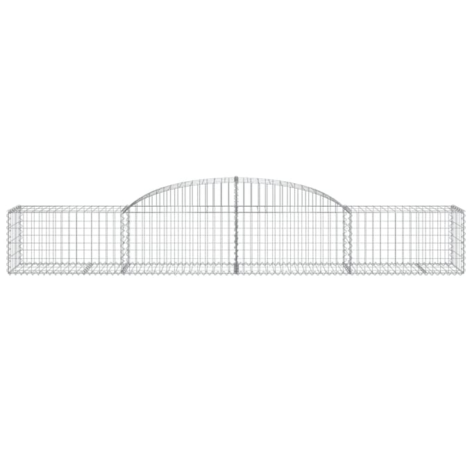 vidaXL - Schanskorven - 9 - st - gewelfd - 300x50x40/60 - cm - gegalvaniseerd - ijzer
