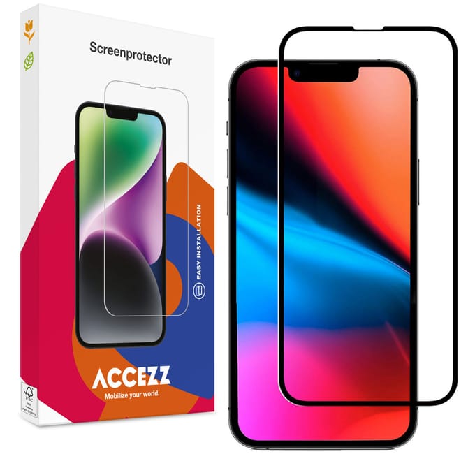 Accezz Screen Protector - Geschikt voor Apple iPhone 14 Plus / 13 Pro Max - Gehard Glass Full Cover