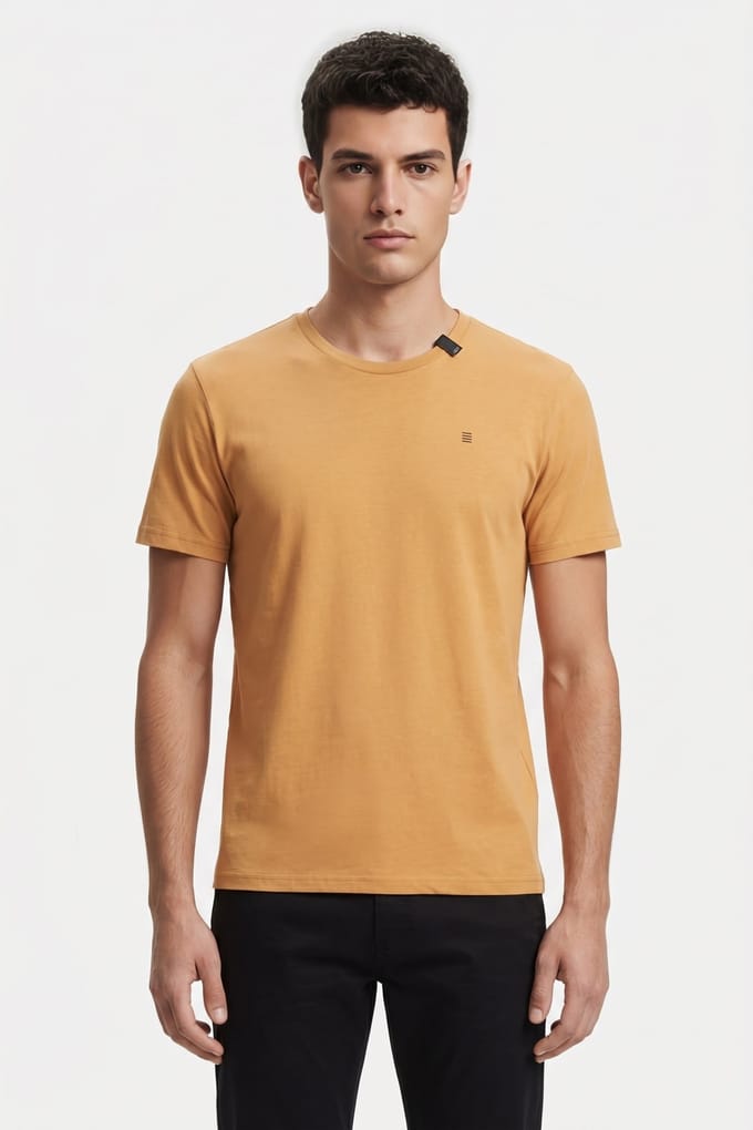 No Excess T-shirt Crewneck Solid Basic Yellow Größe: XXL | Basic T-Shirts Outlet | Herren | Gelb