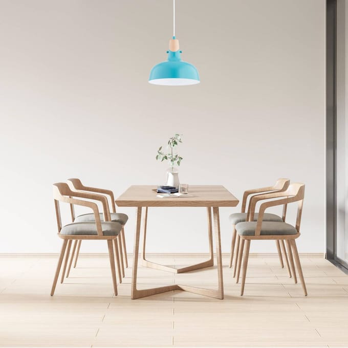 Alfa Solo Gem hanglamp, lichtblauw, Ø 23 cm, metaal