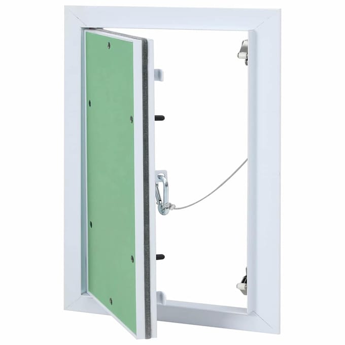 vidaXL - Access - Panel - Groen - en - Zilver - 25 - x - 35 - cm - Aluminium - en - Gipsplaat