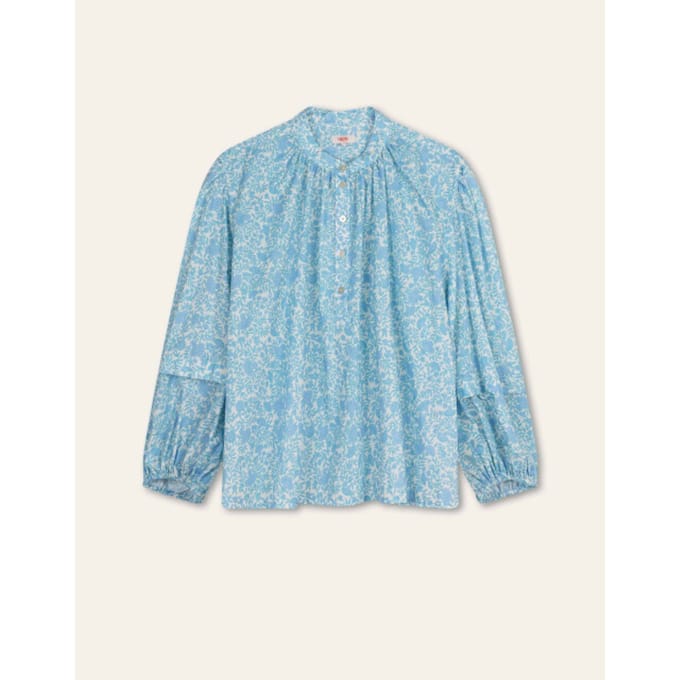 Oilily Bean Blouse- maat40 Brunnera Blauw