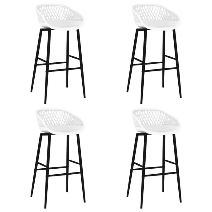 vidaXL - Barstoelen - 4 - st - wit