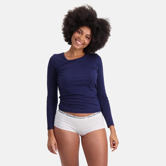 Comfortabel & Zijdezacht Bamboo Basics Hipsters Iris (2-pack) - Wit - M