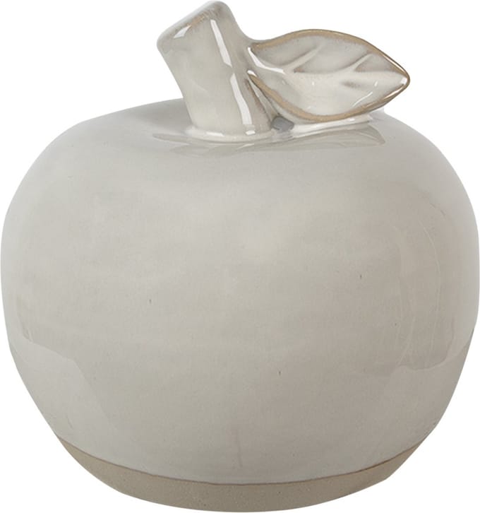 Clayre & Eef Decoratie Appel 8 cm Beige Porselein