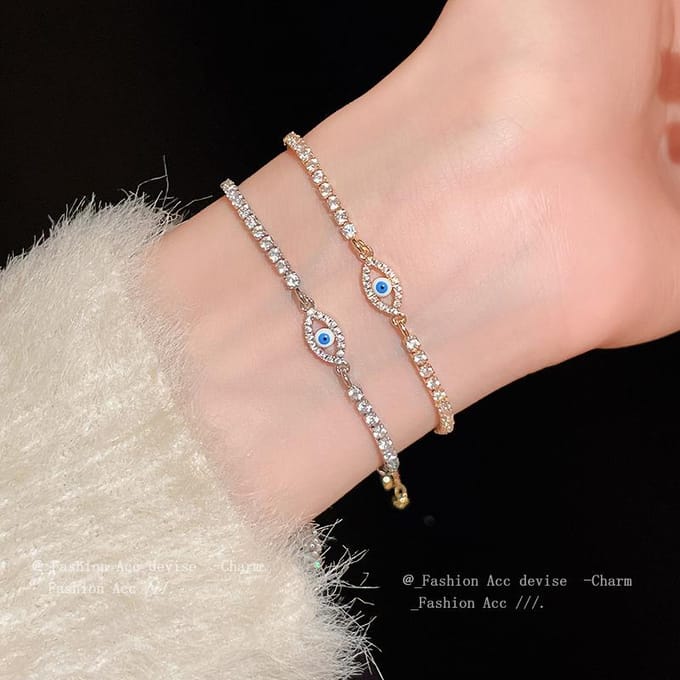 Ovaal Oog Verstelbare Armband Middeleeuwse Temperament Armband Retro Mode Sieraden Dames gray