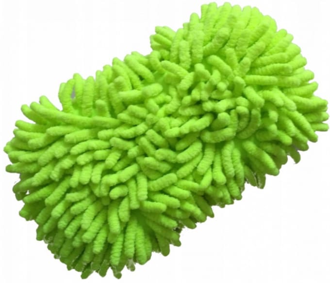 Microvezel auto spons - 18 x 11cm - Groen