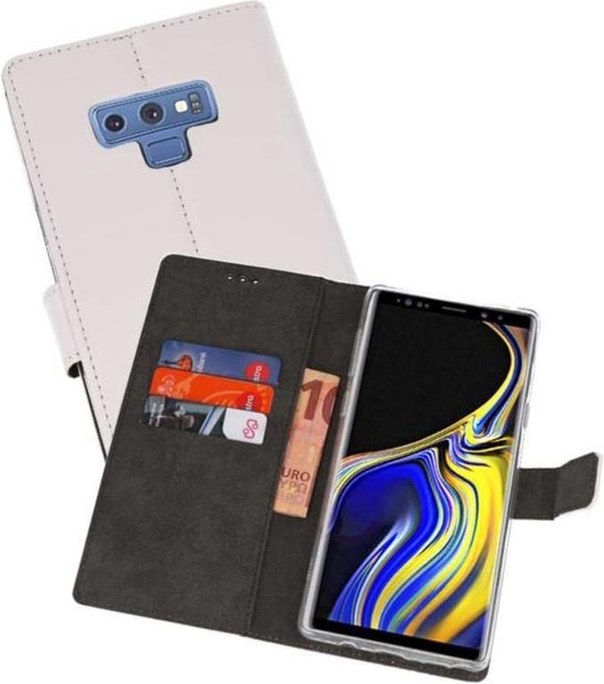 Booktype Telefoonhoesjes - Bookcase Hoesje - Wallet Case - Geschikt voor Galaxy Note 9 - Wit