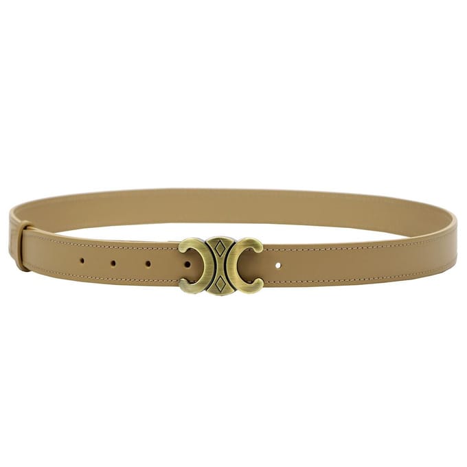 Dameslederen riem met stijlvolle gesp Gregorio beige