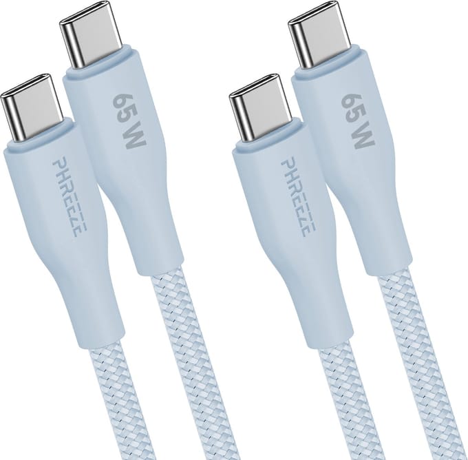 Usb C kabel - Blauw - 65w - Usb C naar Usb C kabel - 1m