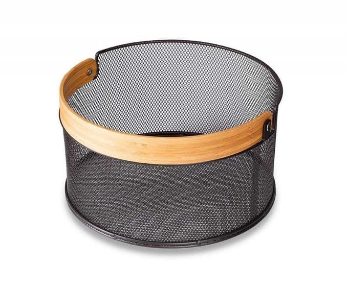 Husla - Broodmand - Bruin - Stalen Frame - Bamboe Handgreep
