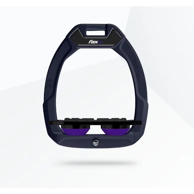 Veiligheidseisen voor het paardrijden Plat Grip Marine/Zwart/Paarse Flex-On Safe-On