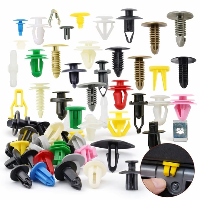 BukkitBow - Set Auto Interieur Clips - Universele Auto Bevestigingspluggen - Trim Clips - 100 Stuks