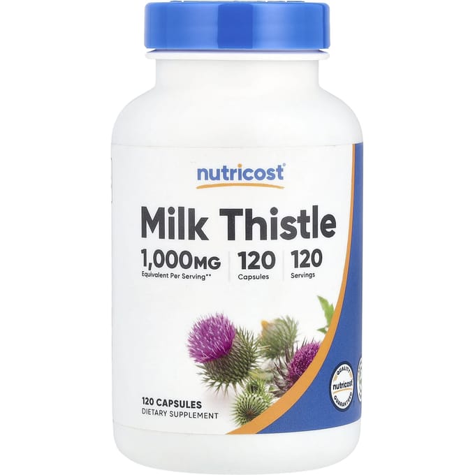 Nutricost, chardon-marie, 1 000 mg, 120 capsules