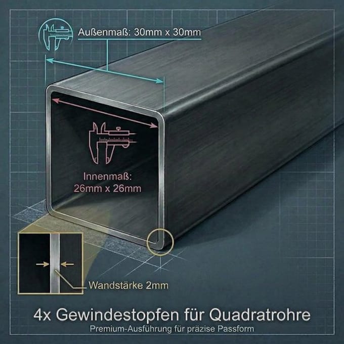 Dailygoody - Schroefdraadstop - Voetdoppen - Verstelstop - Zink