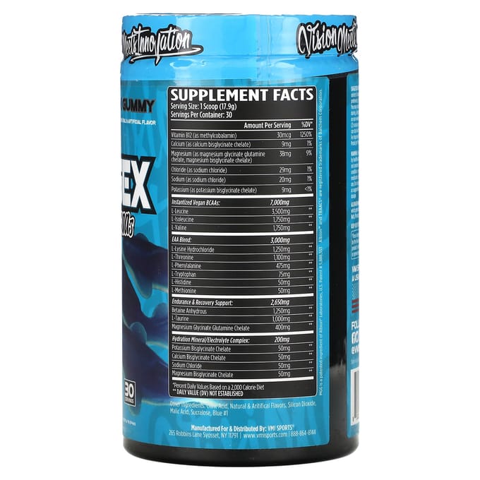 VMI Sports, Aminogex, EAA/BCAA, Blue Shark Gummy, 537 g (18,94 oz)
