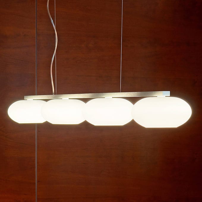 Casablanca Aih - Hanglamp met vier glazen kappen