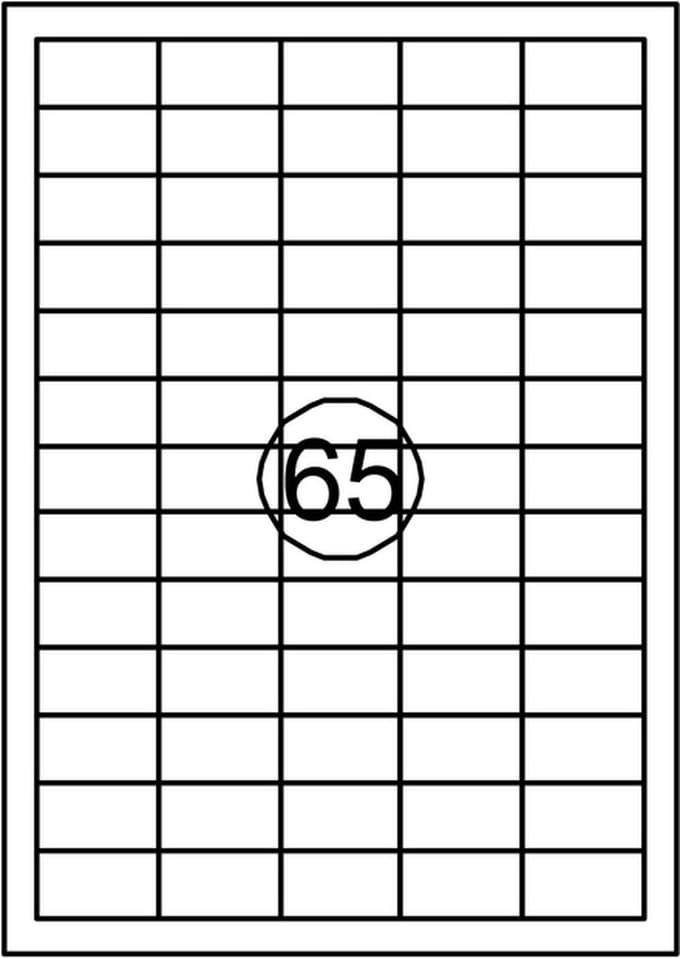 Etiket quantore 38.1x21.2mm 6500st | 10 stuks